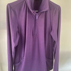 Roots Women's Half-Zip Purple Sweatshirt